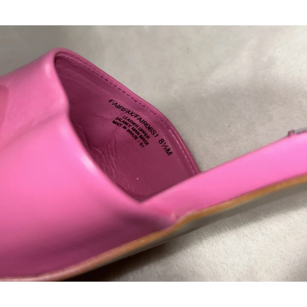 Size 8.5 Steve Madden Women's Fairfax‎ Heeled Sandal, Pink Leather
